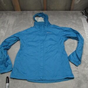 Marmot Jacket Womens Medium Blue PreCip Waterproof Ripstop Lightweight Packable